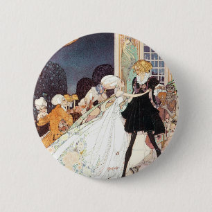Chapa Redonda De 5 Cm Doce princesas bailando vintage de Kay Nielsen