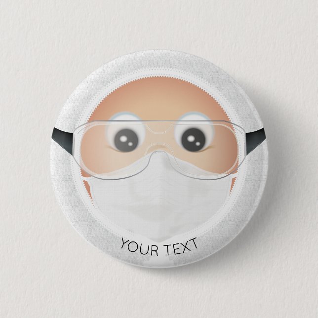 Chapa Redonda De 5 Cm Doctor Emoji (Anverso)