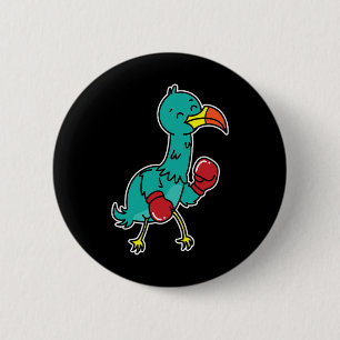 Chapa Redonda De 5 Cm Dodo hace boxeo