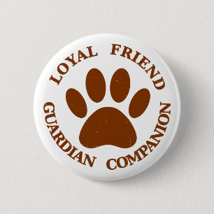 Chapa Redonda De 5 Cm Dog Paw Loyal Friend