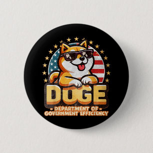 Chapa Redonda De 5 Cm Doge D.O.P., Por Ejemplo, Departamento De Eficienc