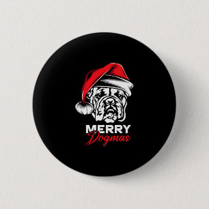 Chapa Redonda De 5 Cm Dogmas English Bulldog Navidad 