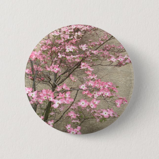 Chapa Redonda De 5 Cm Dogwood florida (Anverso)