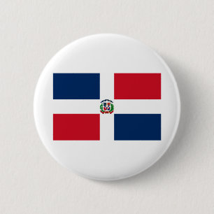 Chapa Redonda De 5 Cm Dominica Republic Flag