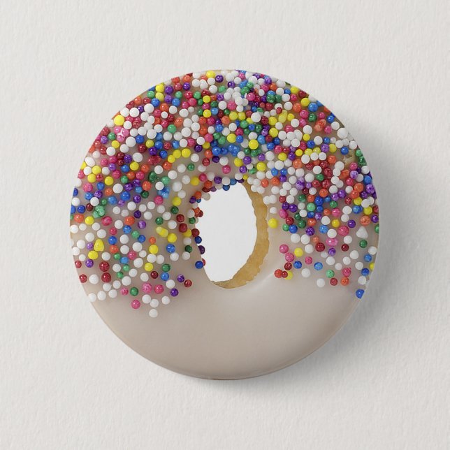 Chapa Redonda De 5 Cm dona con sprinkles (Anverso)
