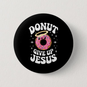 Chapa Redonda De 5 Cm Dona cristiana divertida linda fe humor retro Jesú