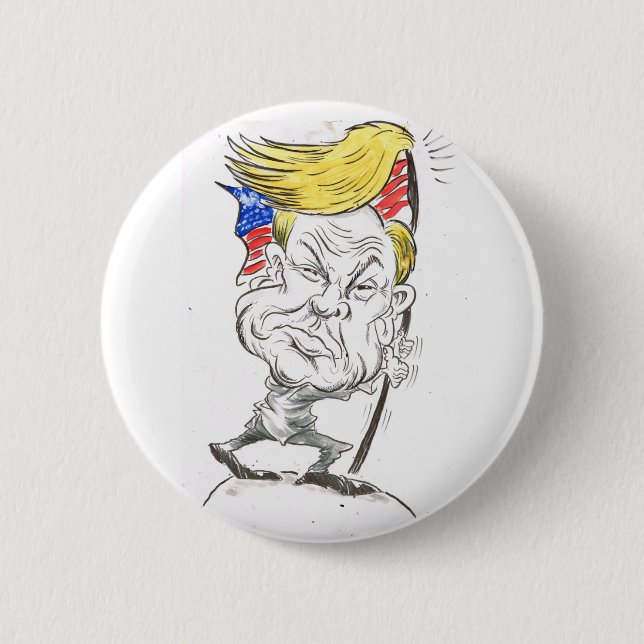 Chapa Redonda De 5 Cm Donald Trump (Anverso)