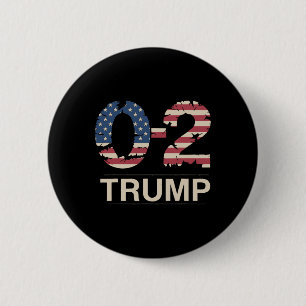 Chapa Redonda De 5 Cm Donald Trump 0-2 Lucha Lucha Lucha Bandera de EE.