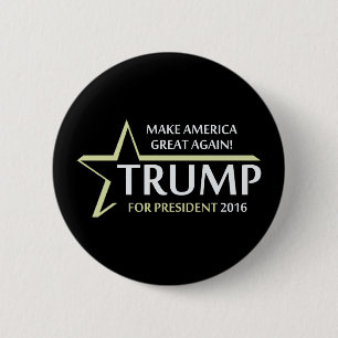 Chapa Redonda De 5 Cm Donald Trump 2016