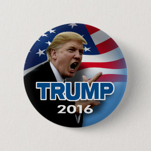 Chapa Redonda De 5 Cm Donald Trump 2016