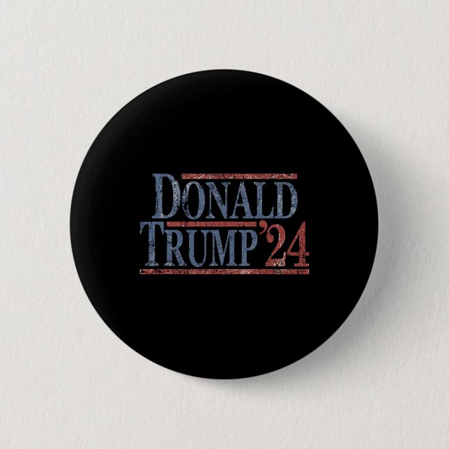 Chapa Redonda De 5 Cm Donald Trump 2024 (Anverso)