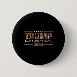 Chapa Redonda De 5 Cm Donald Trump 2024 devuelve la impresión de leopard