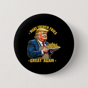 Chapa Redonda De 5 Cm Donald Trump 2024 Patatas Fritas - Hacer que las p