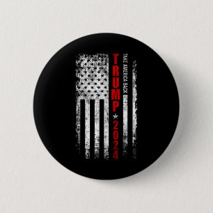 Chapa Redonda De 5 Cm Donald Trump 2024 recuperó la bandera estadouniden