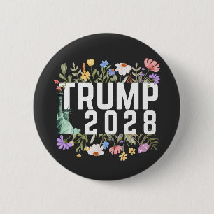 Chapa Redonda De 5 Cm Donald Trump 2028