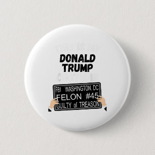 Chapa Redonda De 5 Cm Donald Trump: Convicto de prisión contra Trump