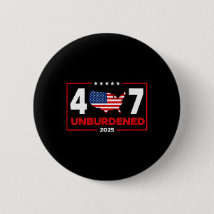 Chapa Redonda De 5 Cm Donald Trump, el 47° presidente, oficialmente inme