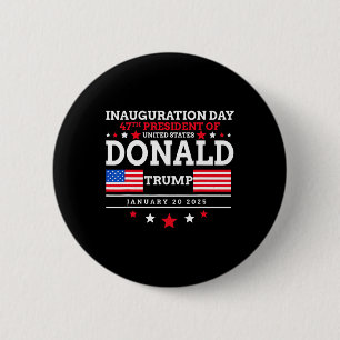 Chapa Redonda De 5 Cm Donald Trump Ganó Inauguración de Elección 2024 Ho