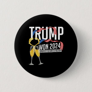Chapa Redonda De 5 Cm Donald Trump Ganó Inauguración de Elección de 2024
