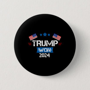 Chapa Redonda De 5 Cm Donald Trump Ganó Inauguración de Elección de 2024