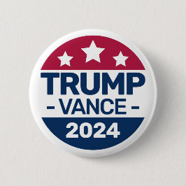 Chapa Redonda De 5 Cm Donald Trump JD Vance 2024