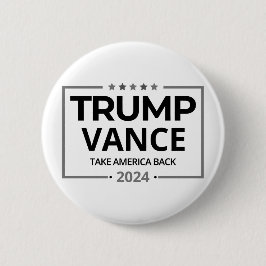 Chapa Redonda De 5 Cm Donald Trump JD Vance 2024