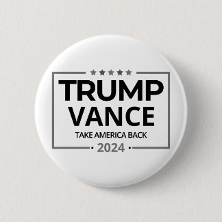 Chapa Redonda De 5 Cm Donald Trump JD Vance 2024