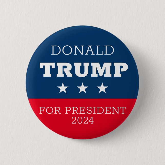 Chapa Redonda De 5 Cm Donald Trump para presidente 2024 (Anverso)