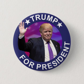 Chapa Redonda De 5 Cm Donald Trump para presidente Photo Retro Button