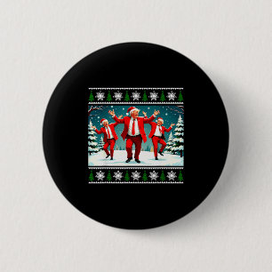 Chapa Redonda De 5 Cm Donald Trump presidente Navidad 2024 Bailando Dive