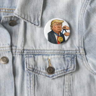 Chapa Redonda De 5 Cm Donald Trump recibe el premio Nobel de la Paz