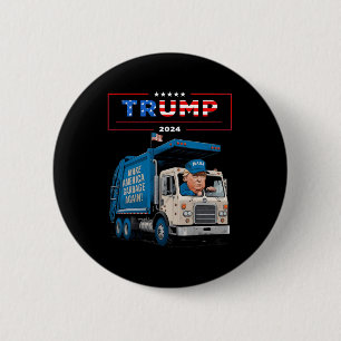 Chapa Redonda De 5 Cm Donald Trump viaja en camisa de camión Garge para