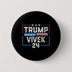 Chapa Redonda De 5 Cm Donald Trump Vivek Ramaswamy 2024 Presidente Repub