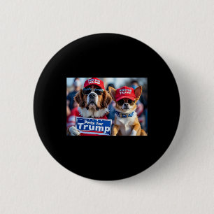 Chapa Redonda De 5 Cm Donald Trump Vuelve a Hacer Seguros a los Perros S
