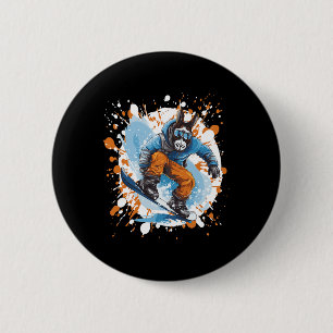 Chapa Redonda De 5 Cm Donkey Snowboard Animal Snowboard