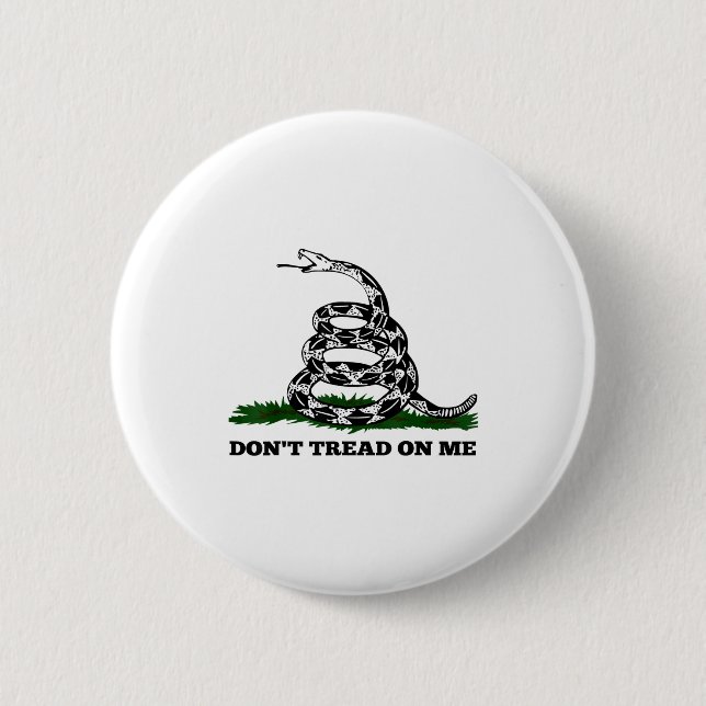 Chapa Redonda De 5 Cm Don't Tread On Me 2nd Amendment Patriotic New Nove (Anverso)