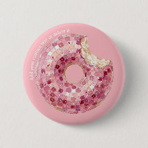Donut Cumpleaños Favor de Fiesta Rosa Purpurina de