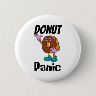 Chapa Redonda De 5 Cm Donut Panic Funny