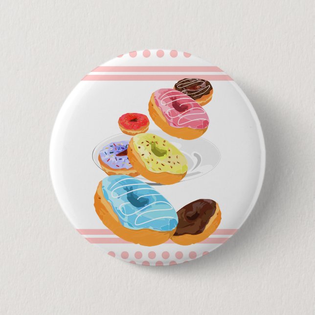 Chapa Redonda De 5 Cm Donuts (Anverso)