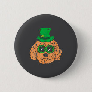 Chapa Redonda De 5 Cm Doodle de Goldendoodle irlandés Perro divertido St