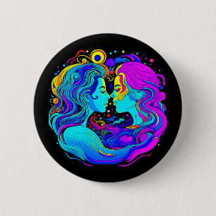 Chapa Redonda De 5 Cm Dos mujeres