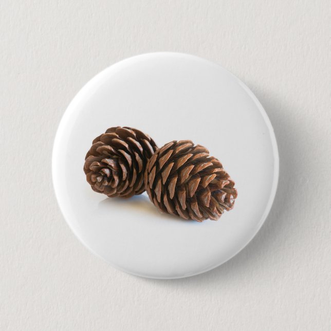 Chapa Redonda De 5 Cm Dos pinecones (Anverso)