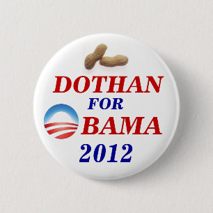 Chapa Redonda De 5 Cm Dothan para Obama