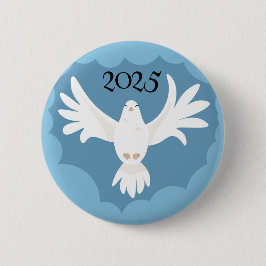 Chapa Redonda De 5 Cm Dove Espíritu Santo Custome Año Pentecostés