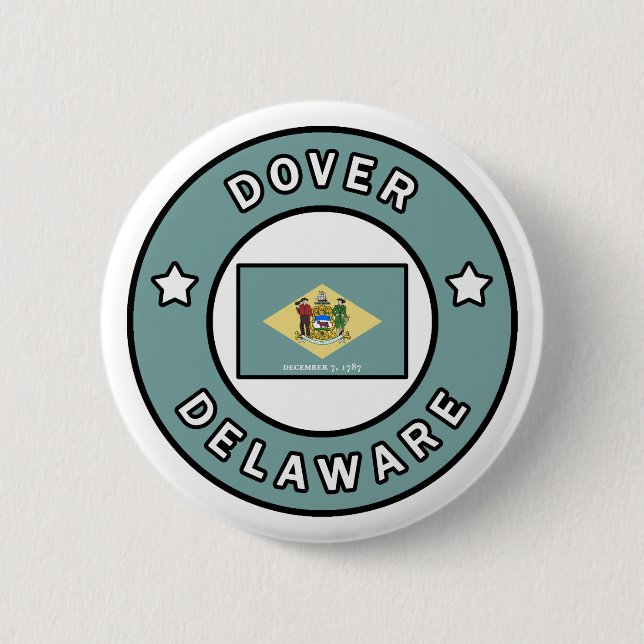Chapa Redonda De 5 Cm Dover Delaware (Anverso)