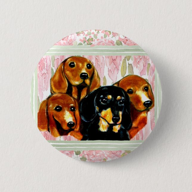 Chapa Redonda De 5 Cm Doxie (Anverso)