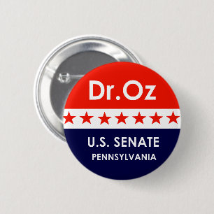 Chapa Redonda De 5 Cm Dr. Oz Senado de los Estados Unidos Pennsylvania