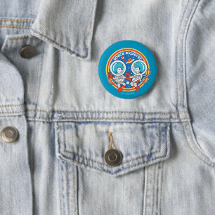 Chapa Redonda De 5 Cm Dr. Seuss   Cadet One Cadet Two Space Explorer