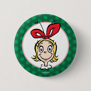 Chapa Redonda De 5 Cm Dr. Seuss   Cindy-Lou Quién es Amable