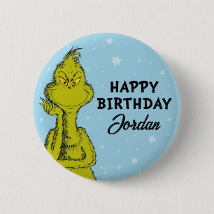 Chapa Redonda De 5 Cm Dr. Seuss   Grinch Winthday Birthday